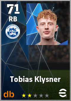 Tobias Klysner — RB, OVR 71, MAX 71