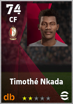 Timothé Nkada — CF, OVR 74, MAX 74