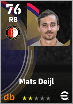 Mats Deijl — RB, OVR 76, MAX 76