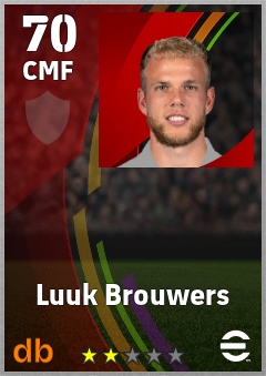 Luuk Brouwers — CMF, OVR 70, MAX 70