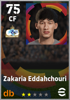 Zakaria Eddahchouri — CF, OVR 75, MAX 75