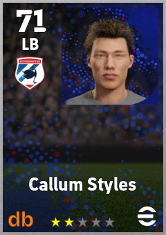 Callum Styles — LB, OVR 71, MAX 71