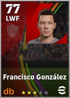 Francisco González — LWF, OVR 77, MAX 77