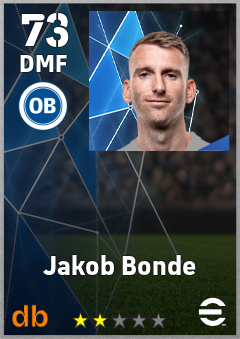Jakob Bonde — DMF, OVR 73, MAX 73