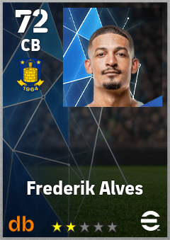 Frederik Alves — CB, OVR 72, MAX 72
