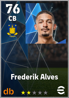 Frederik Alves — CB, OVR 76, MAX 76