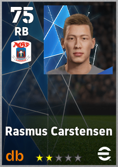 Rasmus Carstensen — RB, OVR 75, MAX 75