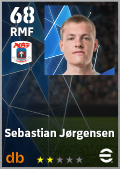 Sebastian Jørgensen — RMF, OVR 68, MAX 68