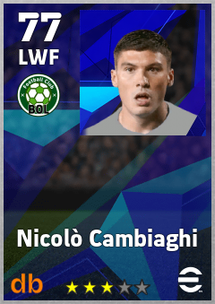 Nicolò Cambiaghi — LWF, OVR 77, MAX 77