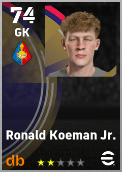 Ronald Koeman Jr. — GK, OVR 74, MAX 74