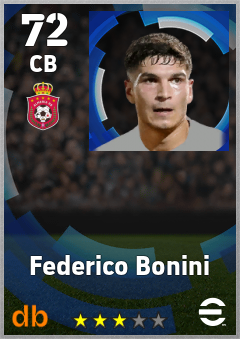 Federico Bonini — CB, OVR 72, MAX 72