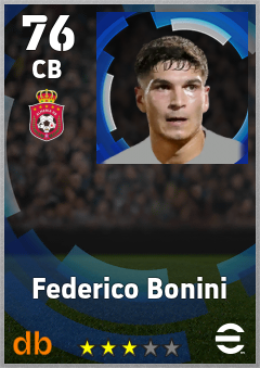 Federico Bonini — CB, OVR 76, MAX 76
