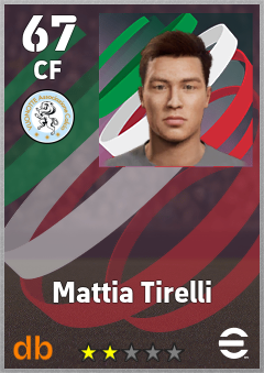 Mattia Tirelli — CF, OVR 67, MAX 67