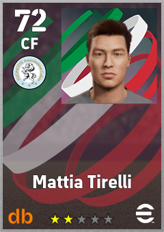 Mattia Tirelli — CF, OVR 72, MAX 72
