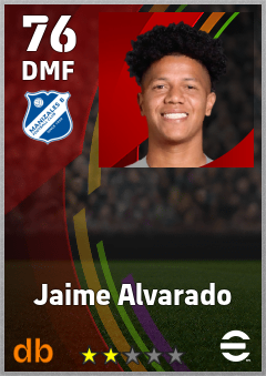 Jaime Alvarado — DMF, OVR 76, MAX 76