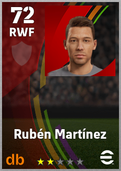 Rubén Martínez — RWF, OVR 72, MAX 72