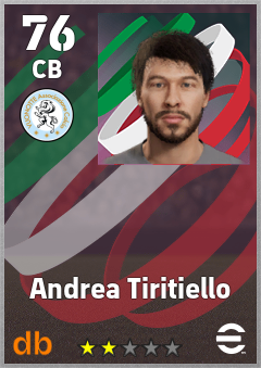 Andrea Tiritiello — CB, OVR 76, MAX 76