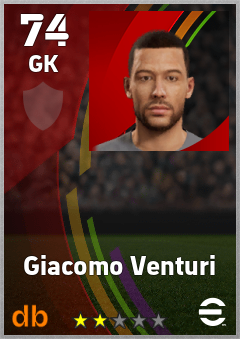 Giacomo Venturi — GK, OVR 74, MAX 74