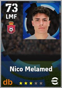Nico Melamed — LMF, OVR 73, MAX 73