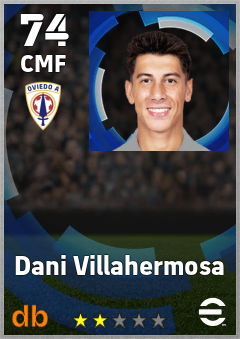 Dani Villahermosa — CMF, OVR 74, MAX 74
