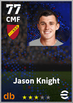Jason Knight — CMF, OVR 77, MAX 77