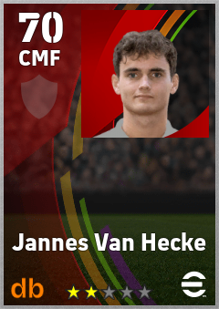 Jannes Van Hecke — CMF, OVR 70, MAX 70