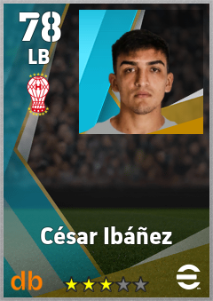 César Ibáñez — LB, OVR 78, MAX 78