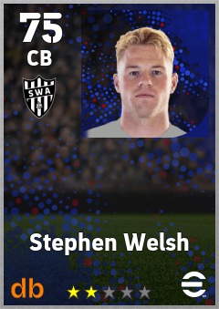 Stephen Welsh — CB, OVR 75, MAX 75