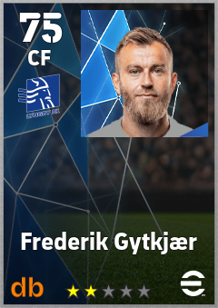 Frederik Gytkjær — CF, OVR 75, MAX 75