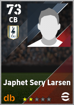Japhet Sery Larsen — CB, OVR 73, MAX 73