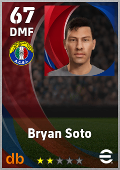 Bryan Soto — DMF, OVR 67, MAX 67