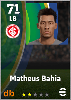 Matheus Bahia — LB, OVR 71, MAX 71