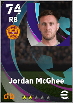 Jordan McGhee eFootball player card