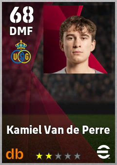 Kamiel Van de Perre — DMF, OVR 68, MAX 68