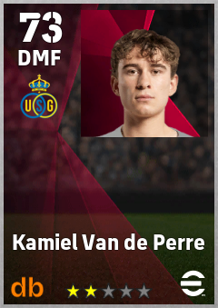 Kamiel Van de Perre — DMF, OVR 73, MAX 73