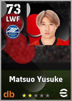 Matsuo Yusuke — LWF, OVR 73, MAX 73