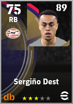Sergiño Dest eFootball player card