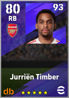 Jurriën Timber eFootball player card