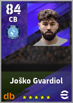 Joško Gvardiol — CB, OVR 84, MAX 92