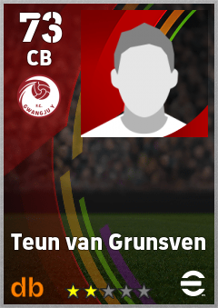 Teun van Grunsven — CB, OVR 73, MAX 73