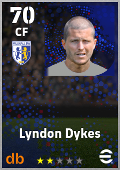 Lyndon Dykes — CF, OVR 70, MAX 70