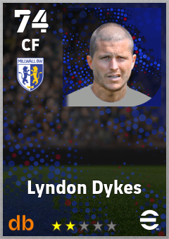 Lyndon Dykes — CF, OVR 74, MAX 74