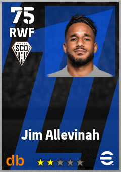 Jim Allevinah — RWF, OVR 75, MAX 75