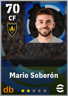Mario Soberón — CF, OVR 70, MAX 70