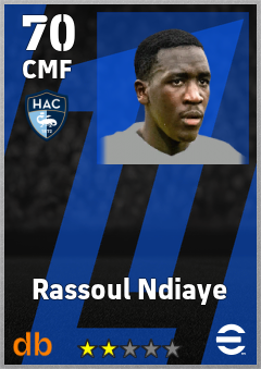 Rassoul Ndiaye — CMF, OVR 70, MAX 70