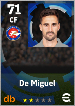 De Miguel — CF, OVR 71, MAX 71