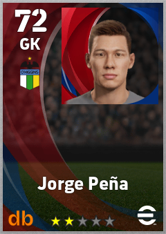 Jorge Peña — GK, OVR 72, MAX 72