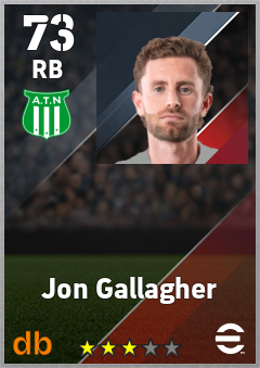 Jon Gallagher — RB, OVR 73, MAX 73