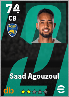 Saad Agouzoul — CB, OVR 74, MAX 74