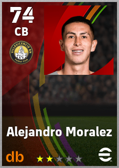 Alejandro Moralez — CB, OVR 74, MAX 74